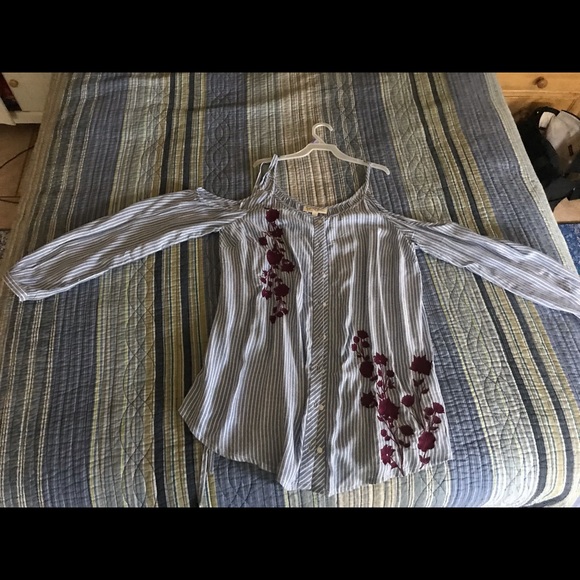 Motherhood Maternity Tops - maternity off the shoulder long sleeve shirt